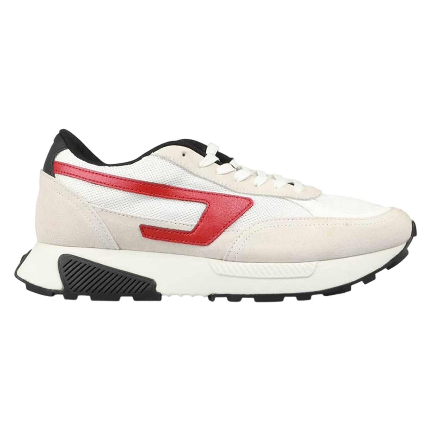 White - Front - Diesel Mens S-Tyche D Suede Trainers