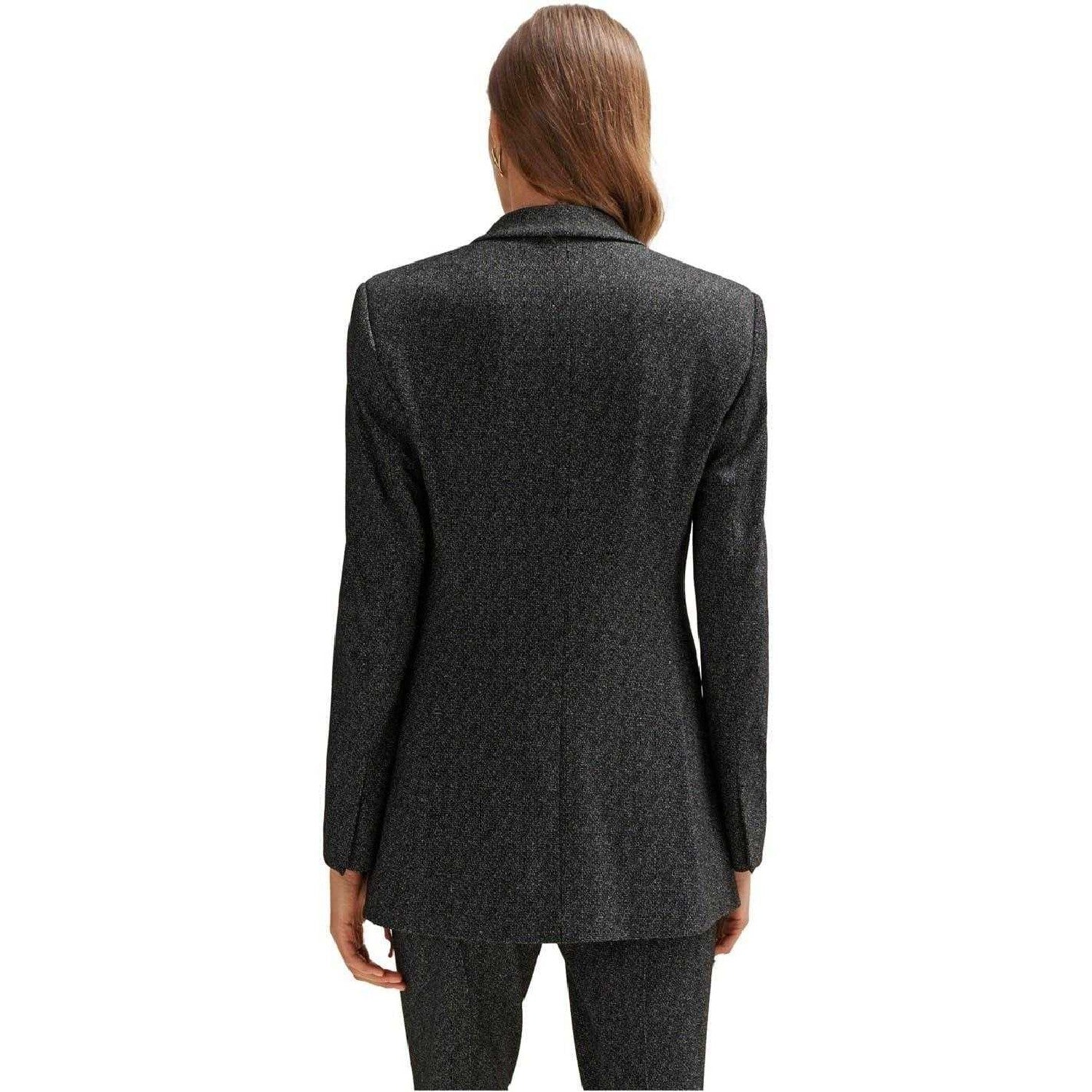 Black - Back - Boss Womens-Ladies Jubeka Speckle Regular Blazer