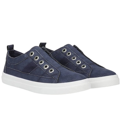 Navy - Pack Shot - Blowfish Malibu Womens-Ladies Hangout Flat Trainers