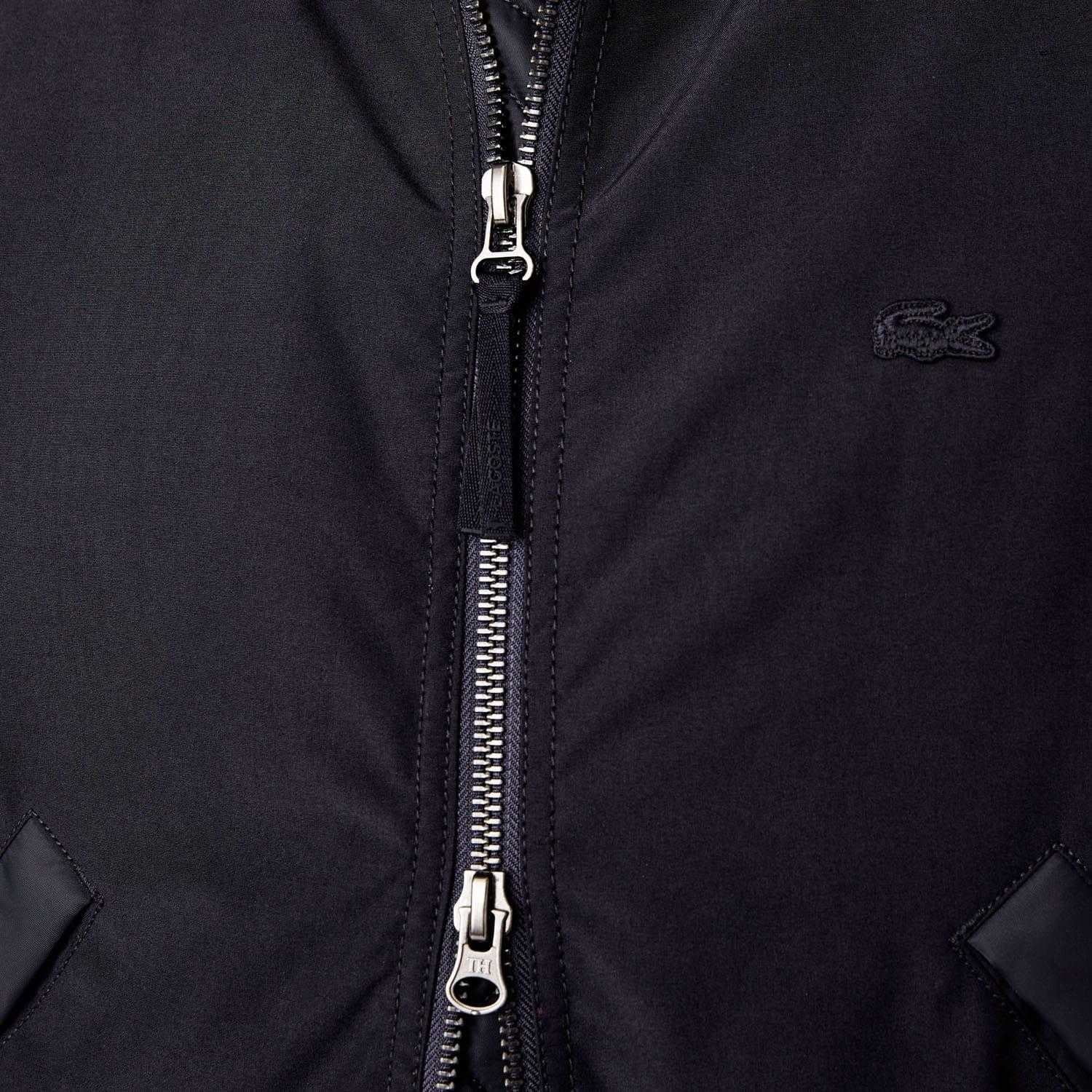 Navy - Pack Shot - Lacoste Mens Logo Full Zip Bomber Jacket