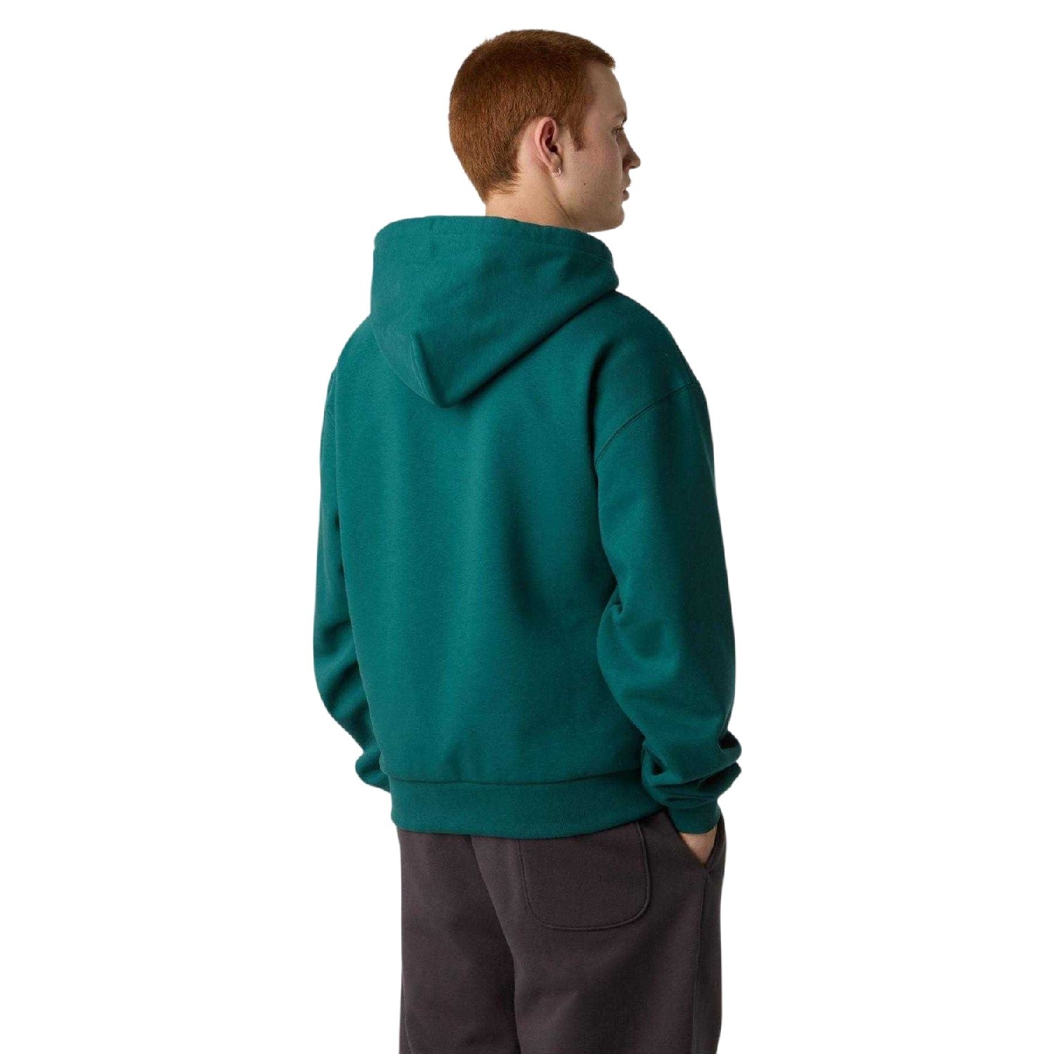 Hunter Green - Side - The North Face Mens Redbox Hoodie