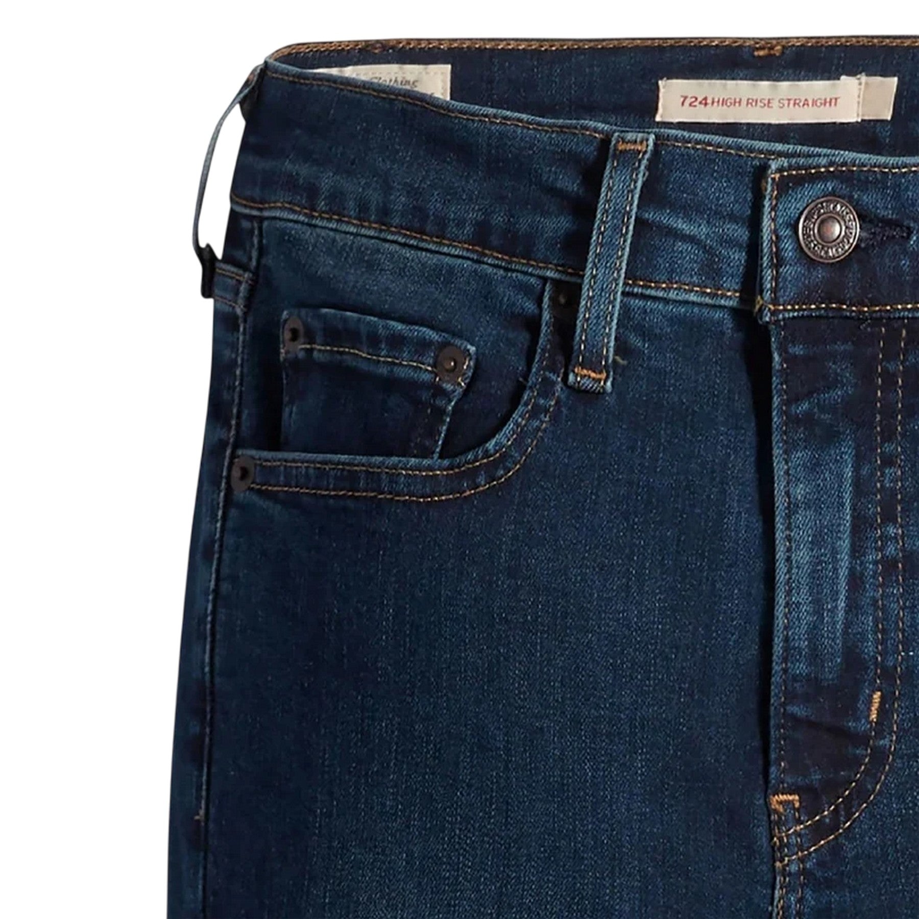 Blue Swell - Side - Levis Womens-Ladies 724 High Rise Straight Leg Jeans