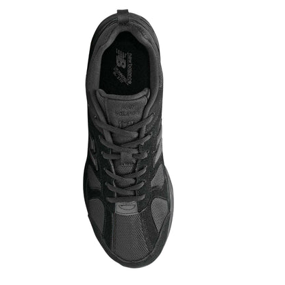Triple Black - Side - New Balance Mens 878 Suede Trainers