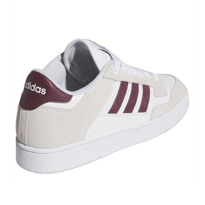 White-Maroon - Back - Adidas Unisex Adult Rapid Court Trainers