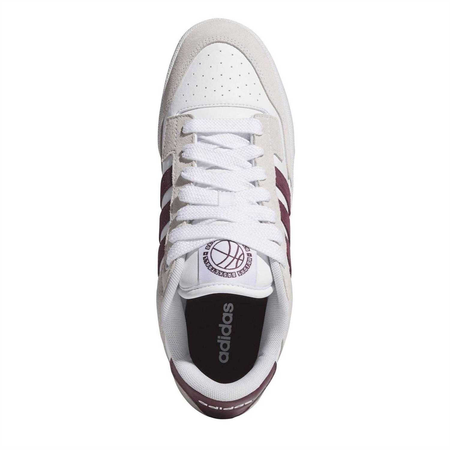 White-Maroon - Lifestyle - Adidas Unisex Adult Rapid Court Trainers