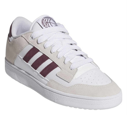 White-Maroon - Close up - Adidas Unisex Adult Rapid Court Trainers