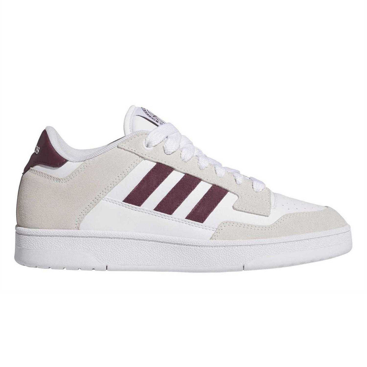 White-Maroon - Front - Adidas Unisex Adult Rapid Court Trainers