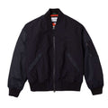 Navy - Front - Lacoste Mens Logo Full Zip Bomber Jacket