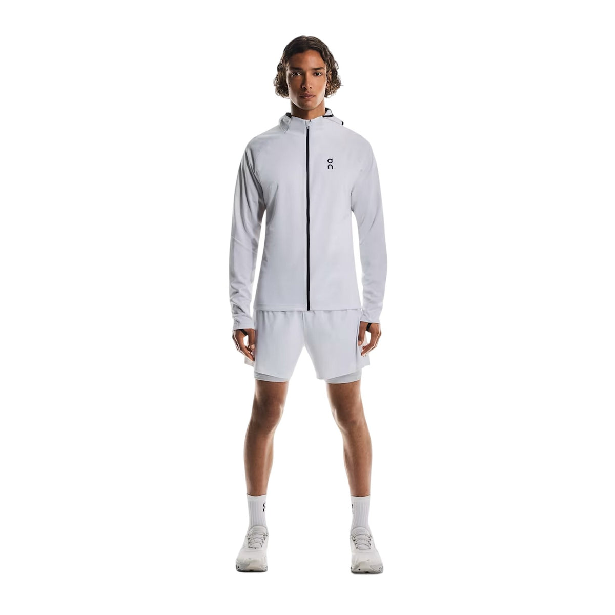 White - Lifestyle - On Mens Climate Running Hoodie