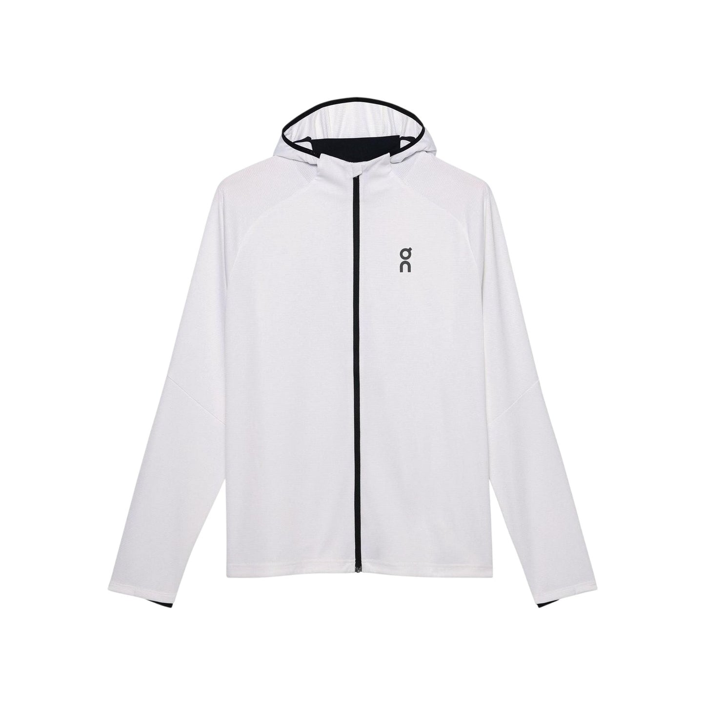 White - Front - On Mens Climate Running Hoodie