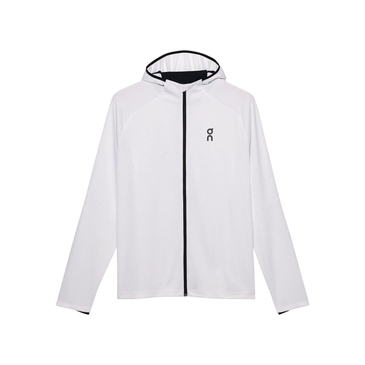 White - Front - On Mens Climate Running Hoodie