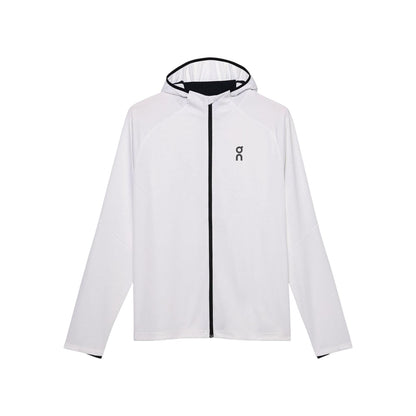 White - Front - On Mens Climate Running Hoodie