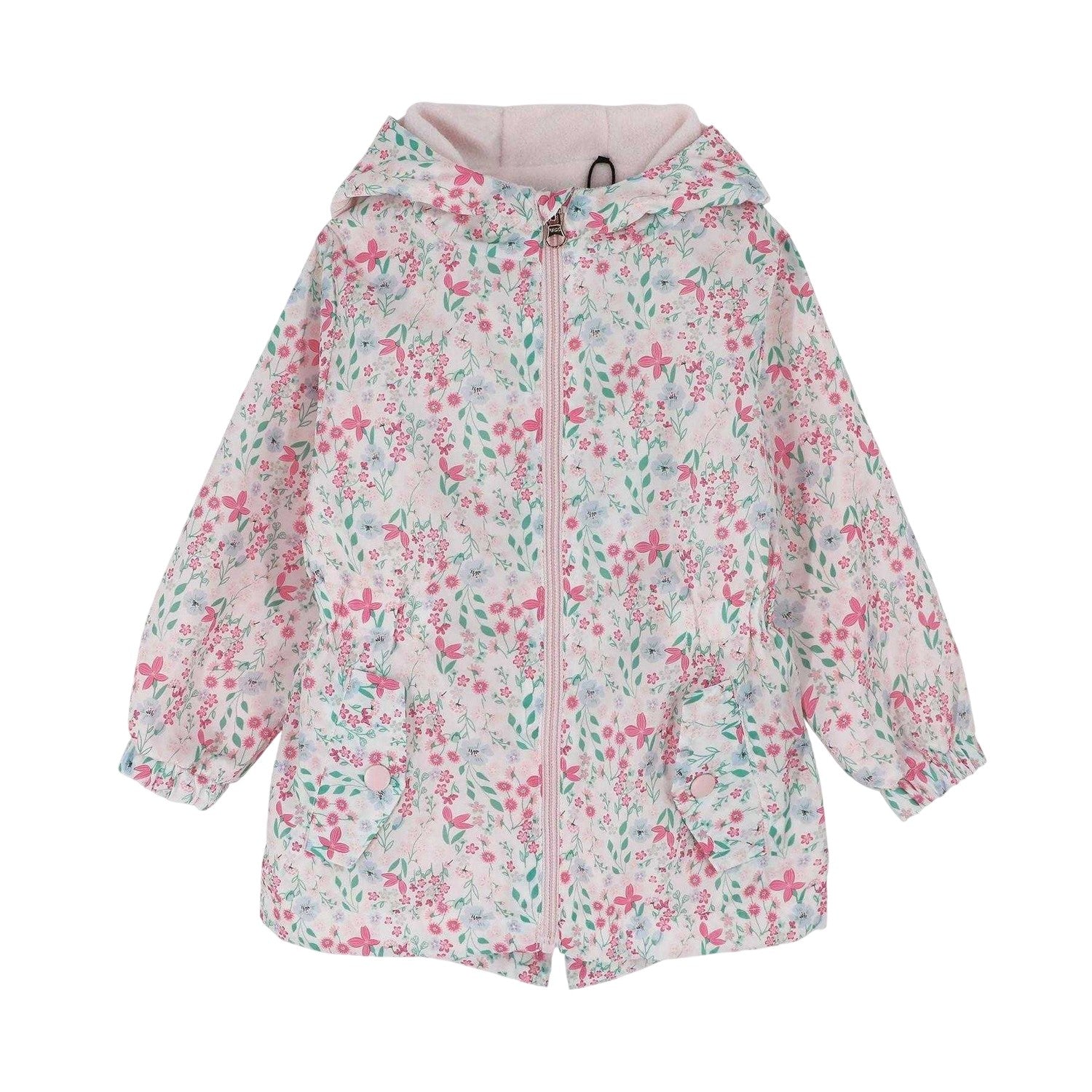 Pink - Front - Firetrap Girls Floral Hooded Anorak