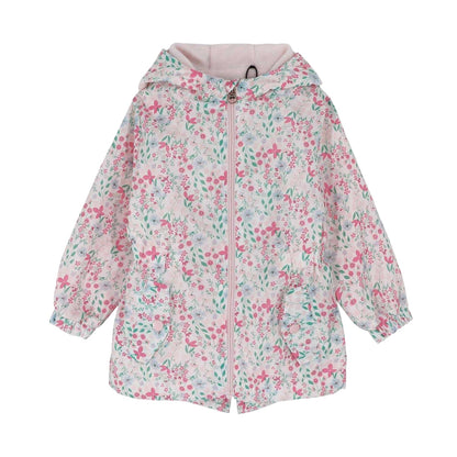 Pink - Front - Firetrap Girls Floral Hooded Anorak