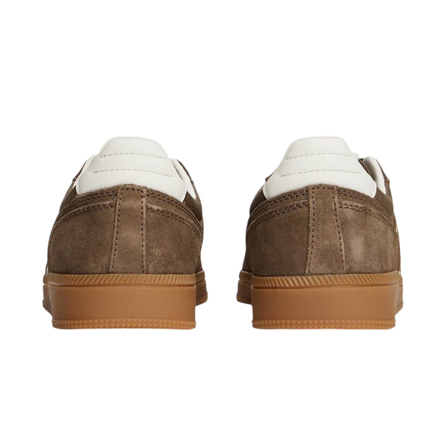Brown - Back - Tommy Jeans Womens-Ladies Greenwich Suede Flat Trainers