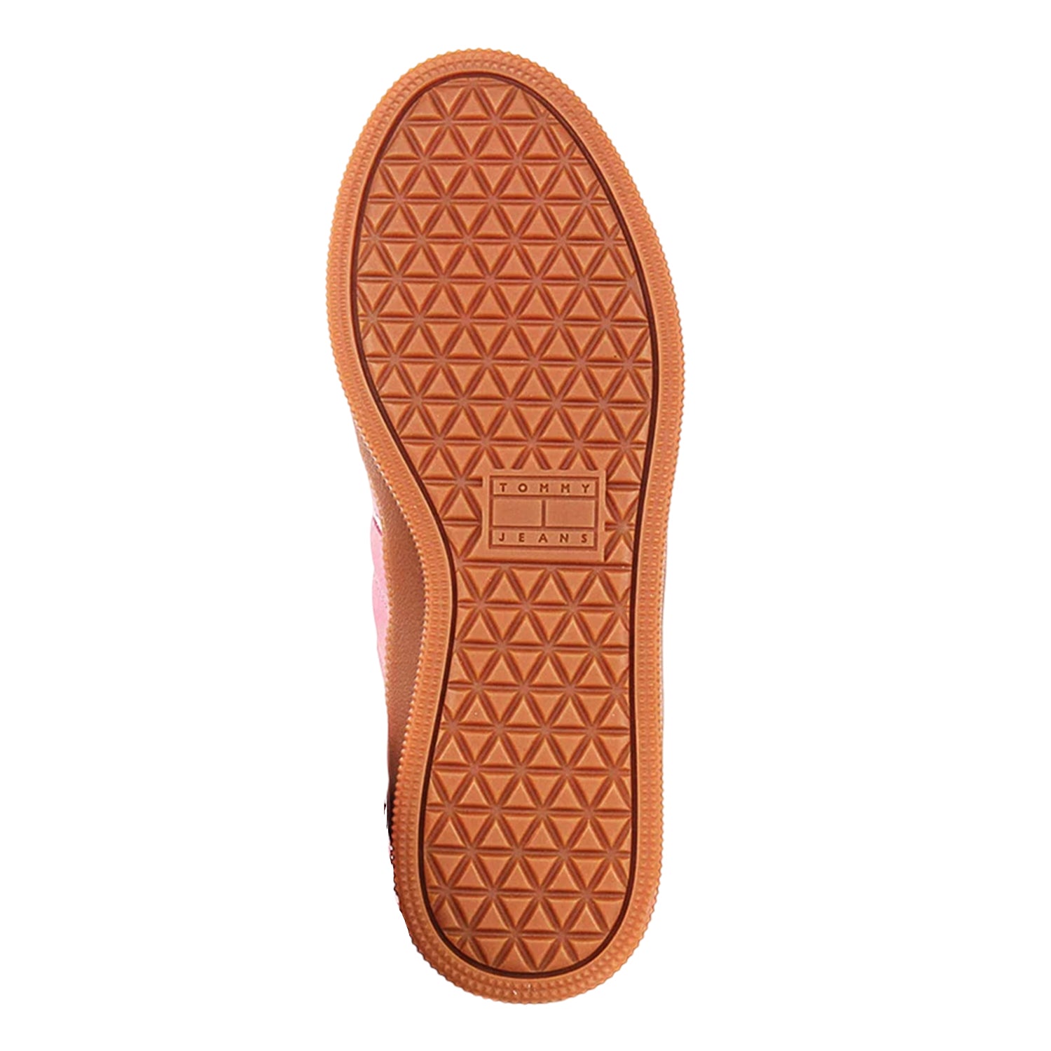 Pink - Side - Tommy Jeans Womens-Ladies Greenwich Suede Flat Trainers