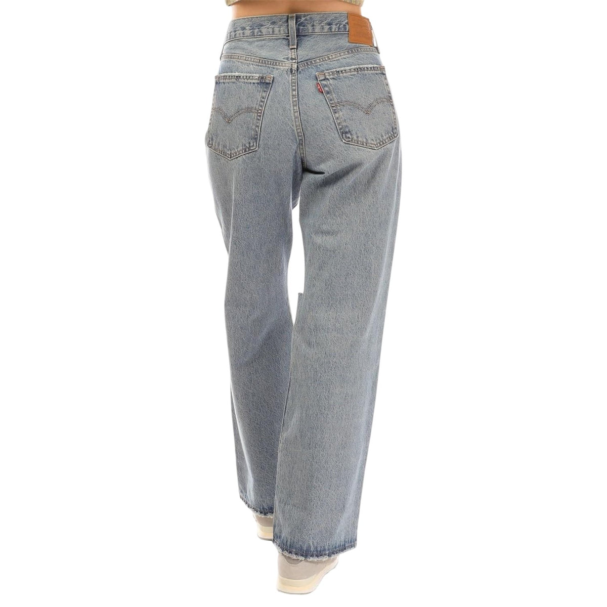 Flea Market - Back - Levis Womens-Ladies Distressed Wide Leg Baggy Jeans