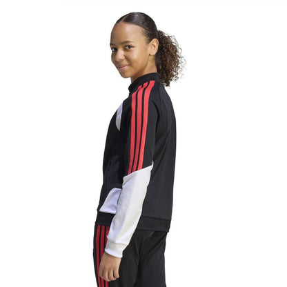 Black-White - Side - Adidas Childrens-Kids Tiro26 Track Jacket