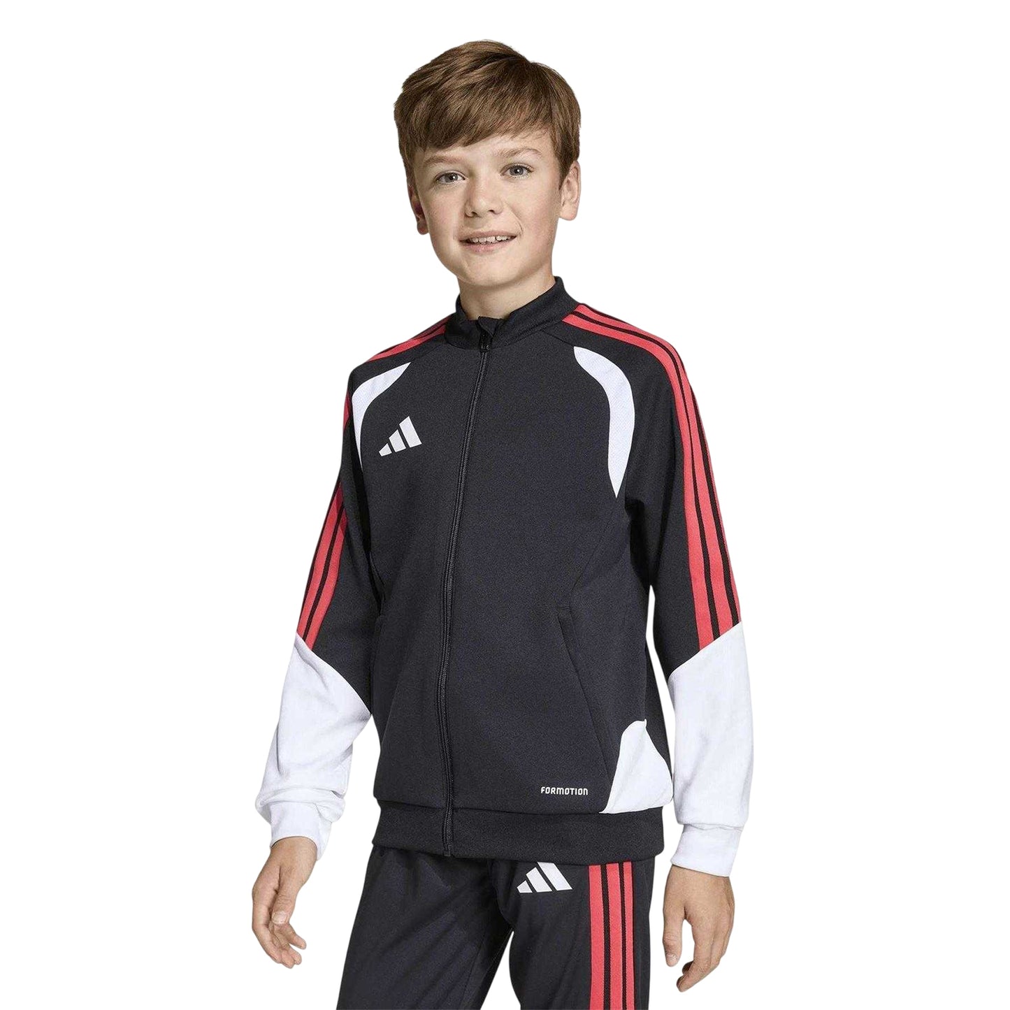 Black-White - Lifestyle - Adidas Childrens-Kids Tiro26 Track Jacket