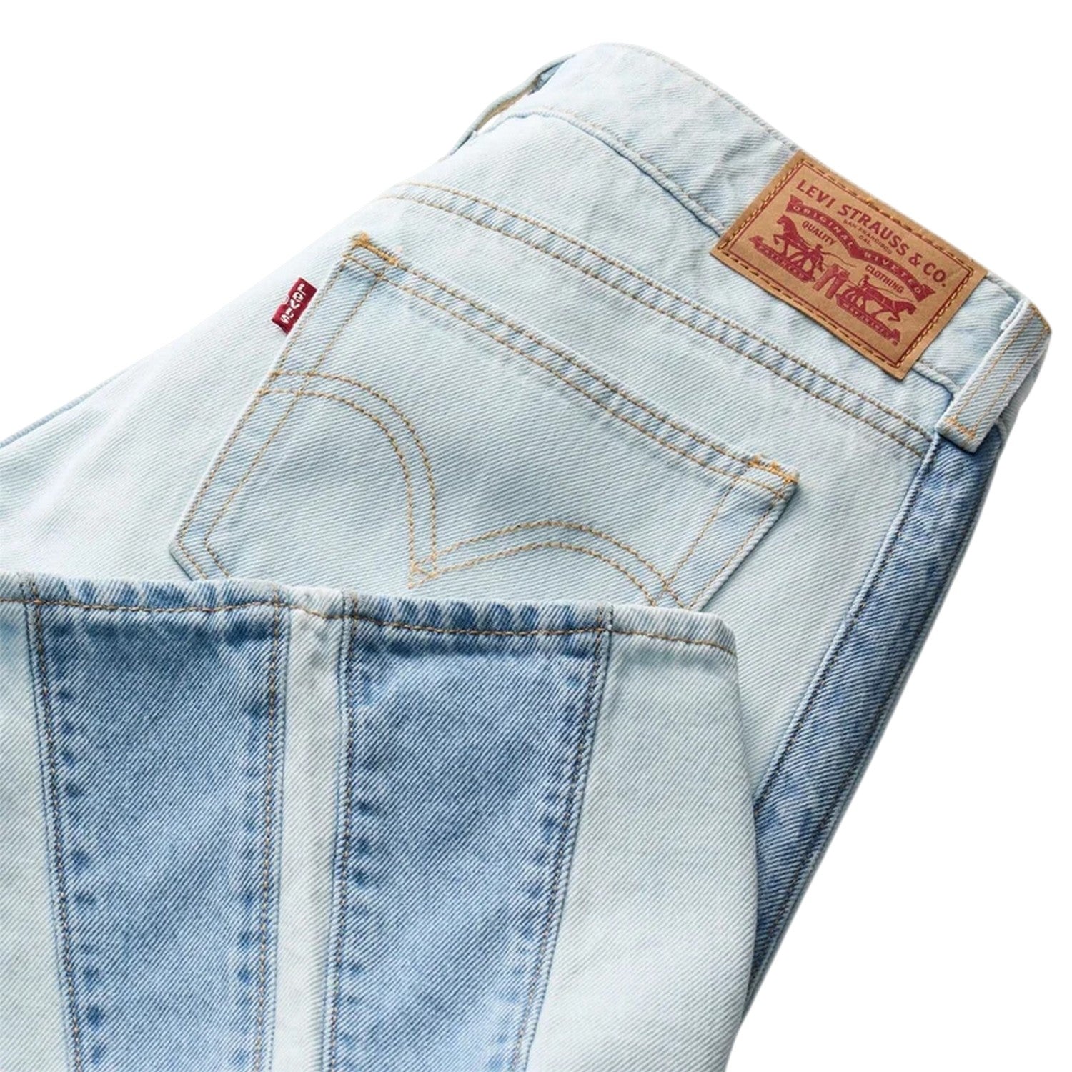 Stripe Hype - Side - Levis Womens-Ladies Side Stripe Low Rise Wide Leg Jeans