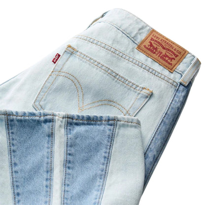 Stripe Hype - Side - Levis Womens-Ladies Side Stripe Low Rise Wide Leg Jeans