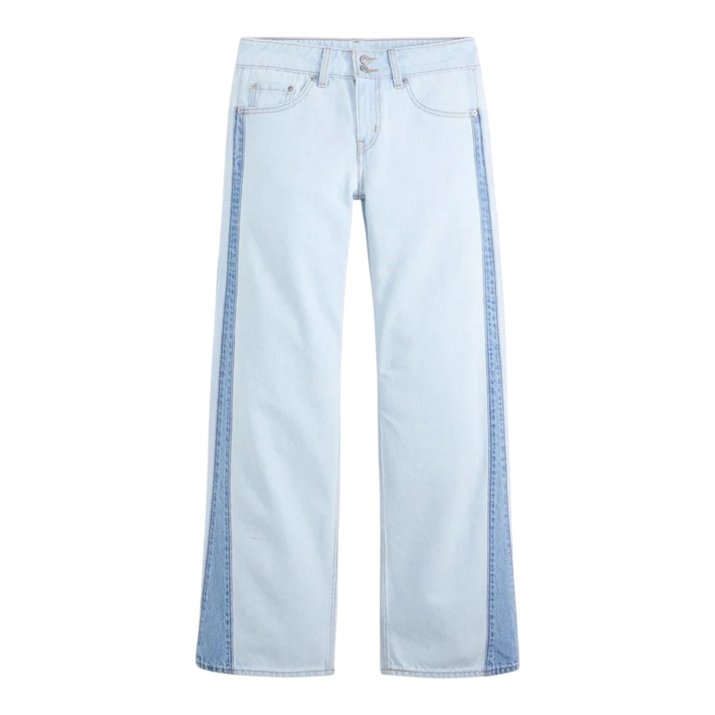 Stripe Hype - Front - Levis Womens-Ladies Side Stripe Low Rise Wide Leg Jeans