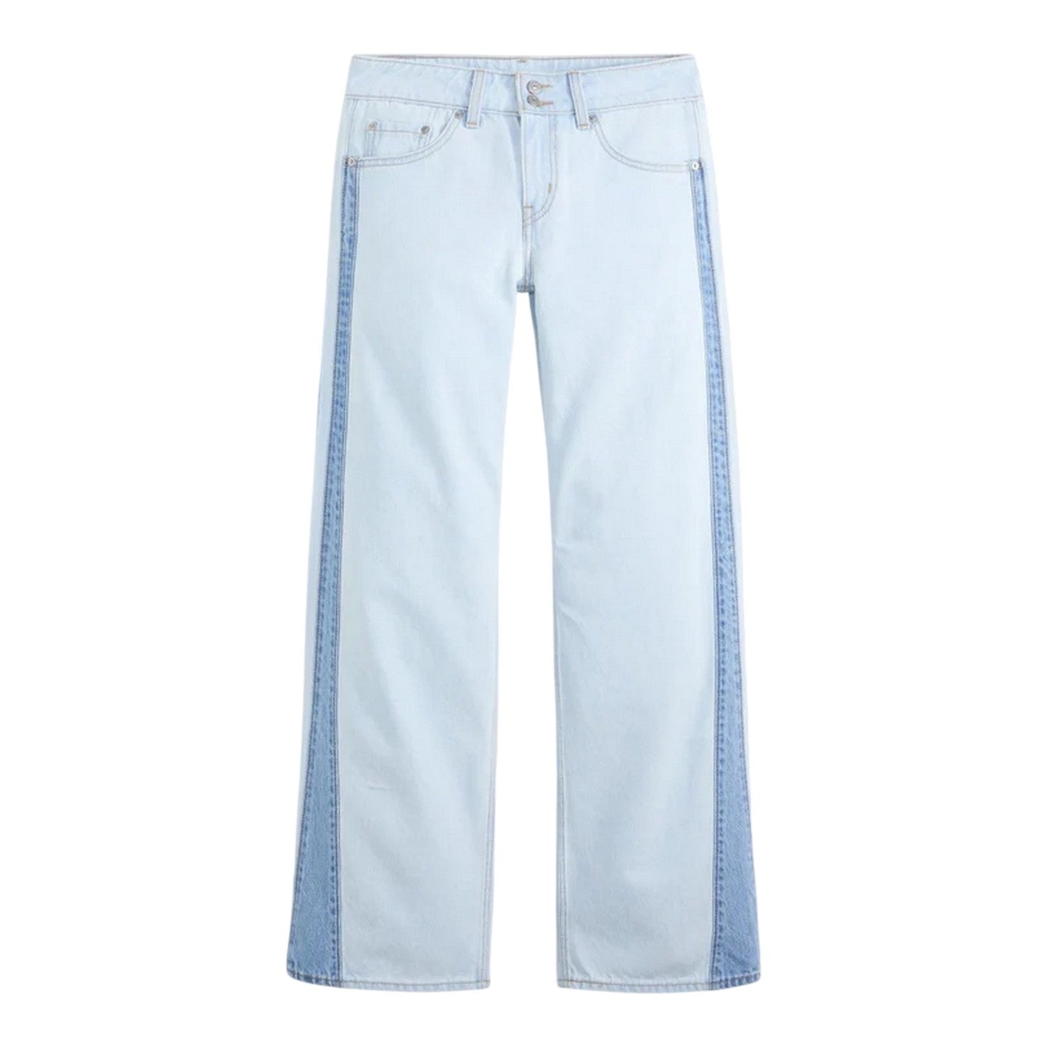 Stripe Hype - Front - Levis Womens-Ladies Side Stripe Low Rise Wide Leg Jeans