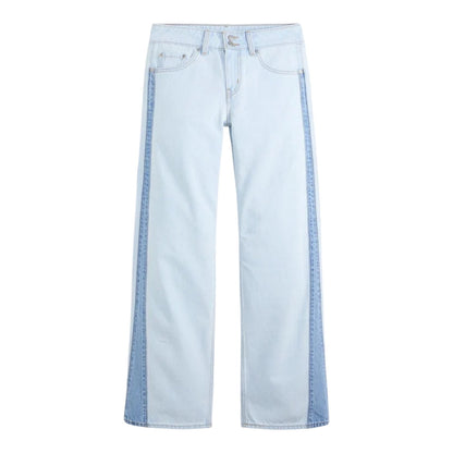 Stripe Hype - Front - Levis Womens-Ladies Side Stripe Low Rise Wide Leg Jeans