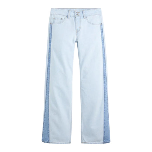 Stripe Hype - Front - Levis Womens-Ladies Side Stripe Low Rise Wide Leg Jeans