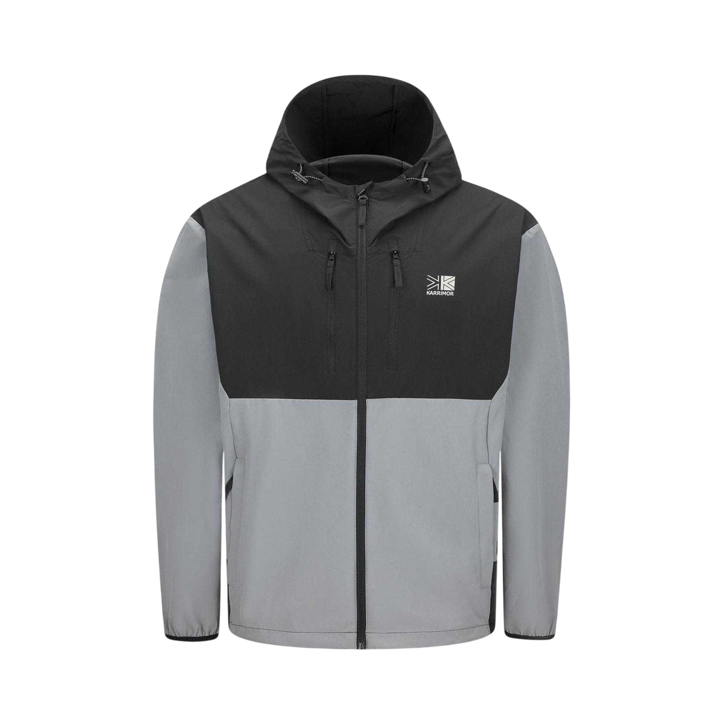 Grey-Black - Front - Karrimor Mens Base Camp Windproof Soft Shell Jacket