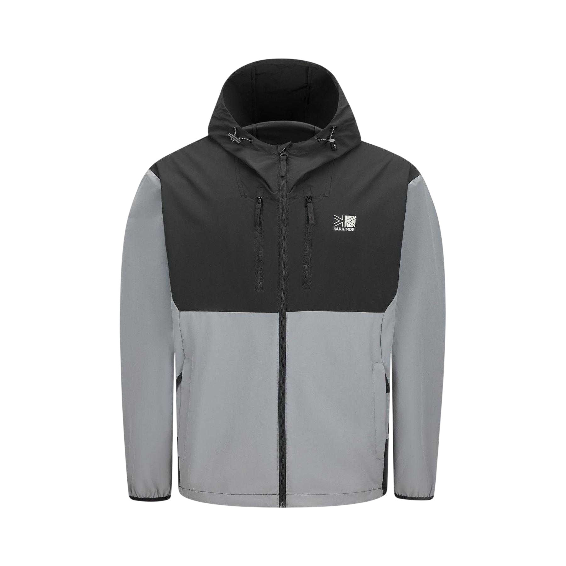 Grey-Black - Front - Karrimor Mens Base Camp Windproof Soft Shell Jacket