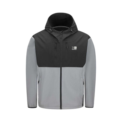Grey-Black - Front - Karrimor Mens Base Camp Windproof Soft Shell Jacket