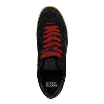 Silver - Side - Diesel Mens S-Leroji Leather Trainers