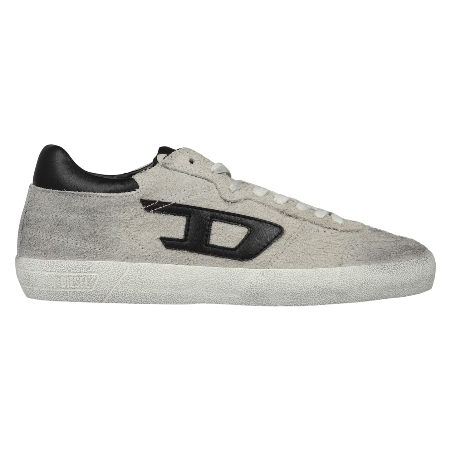Antique White - Front - Diesel Mens S-Leroji Leather Trainers