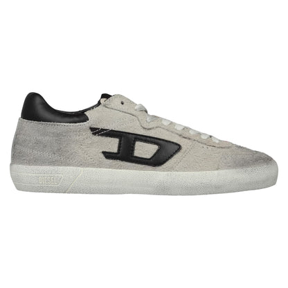 Antique White - Front - Diesel Mens S-Leroji Leather Trainers