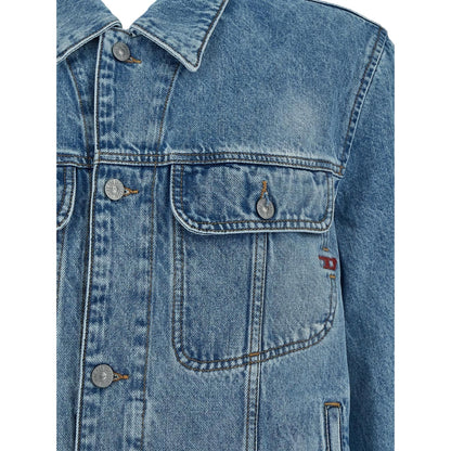 Blue Denim - Side - Diesel Mens Barcy Denim Jacket