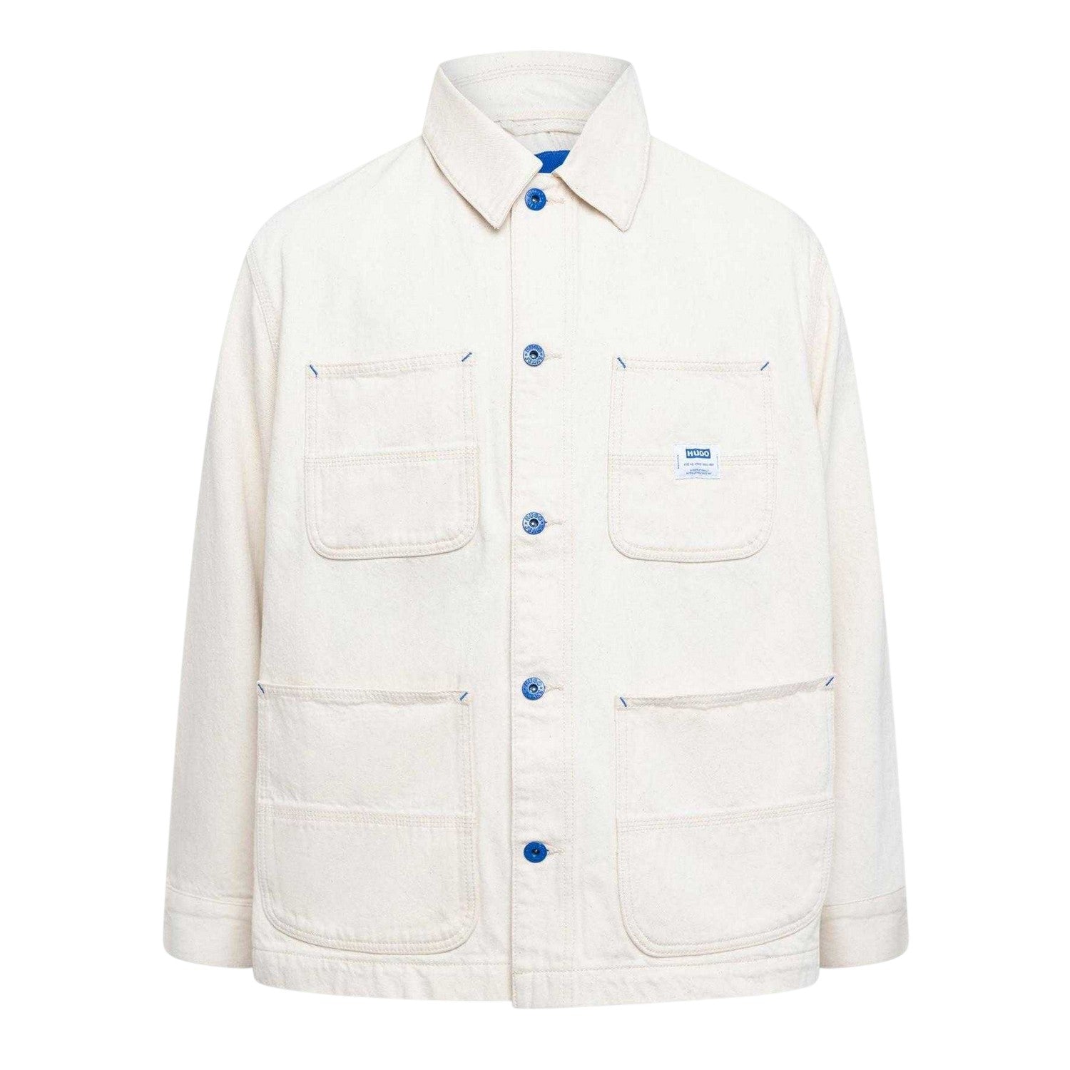 Light Beige - Front - Boss Mens Lisimba Denim Jacket