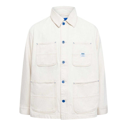 Light Beige - Front - Boss Mens Lisimba Denim Jacket