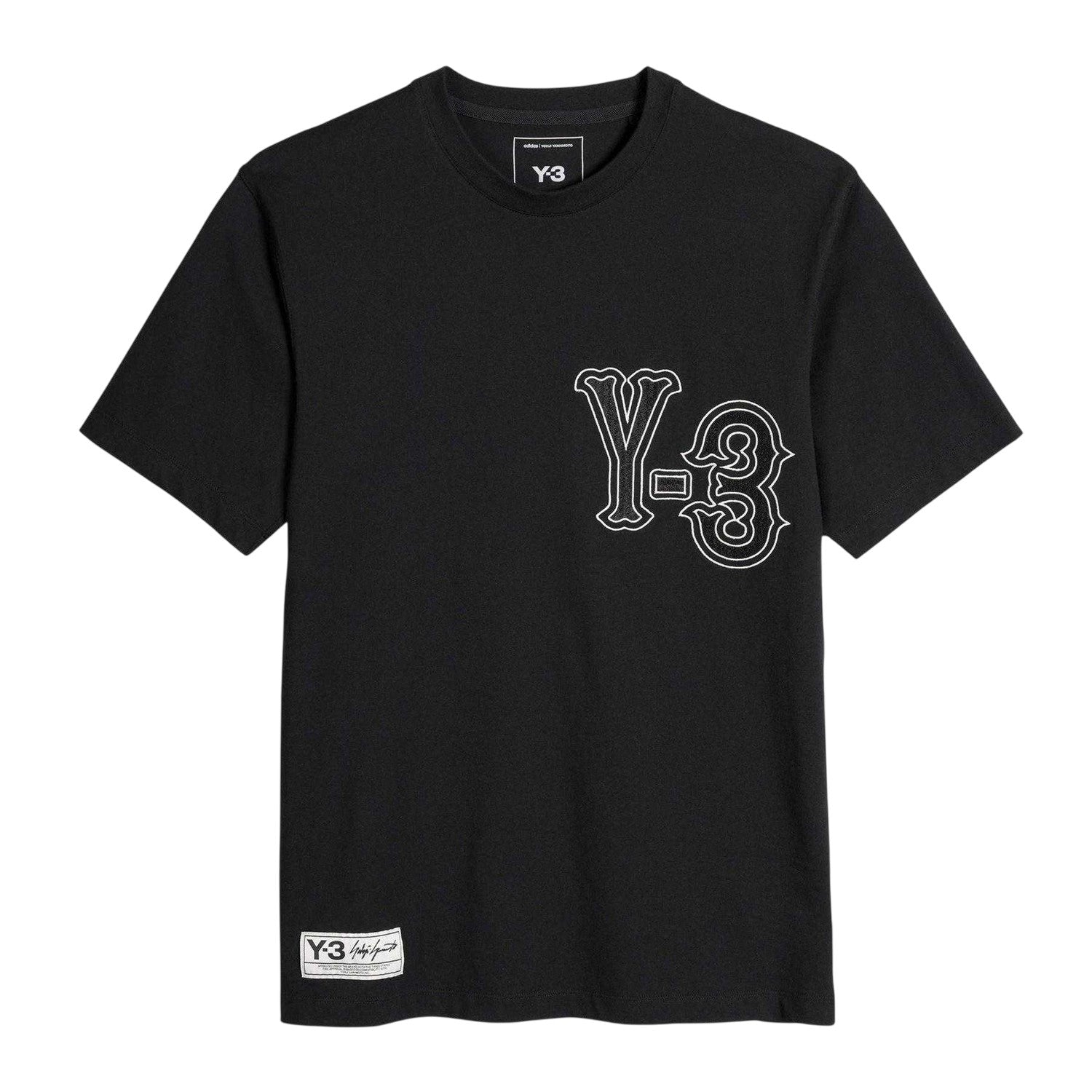 Black - Front - Y-3 Mens Elite 5 Gfx Logo T-Shirt