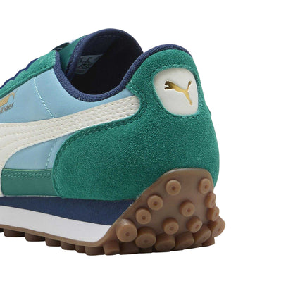 Aqua-Vaporous Grey - Back - Puma Childrens-Kids Easy Rider Suede Trainers
