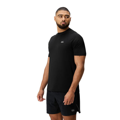 Black - Side - Canterbury Mens Tempo Short-Sleeved T-Shirt