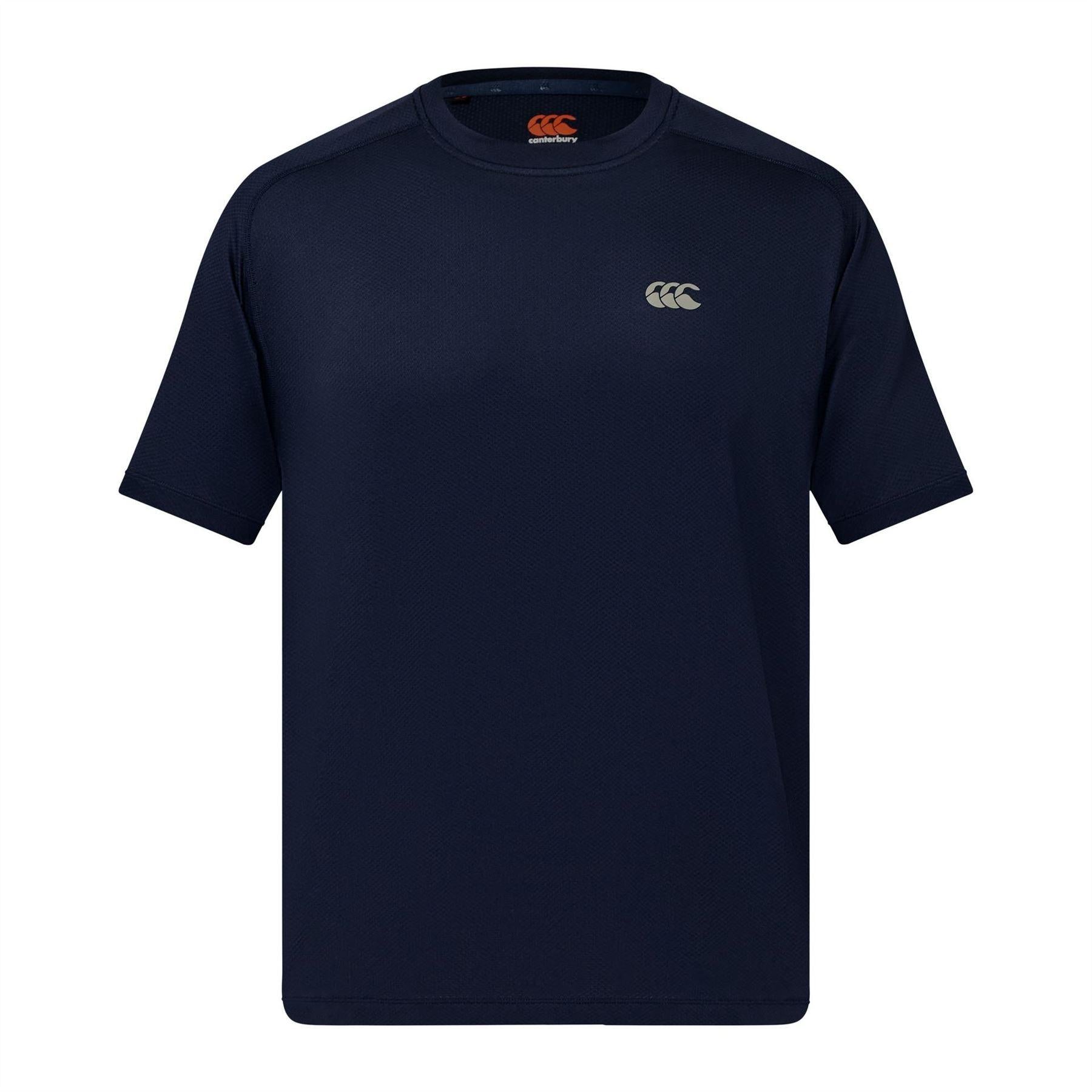 Navy - Front - Canterbury Mens Tempo Short-Sleeved T-Shirt