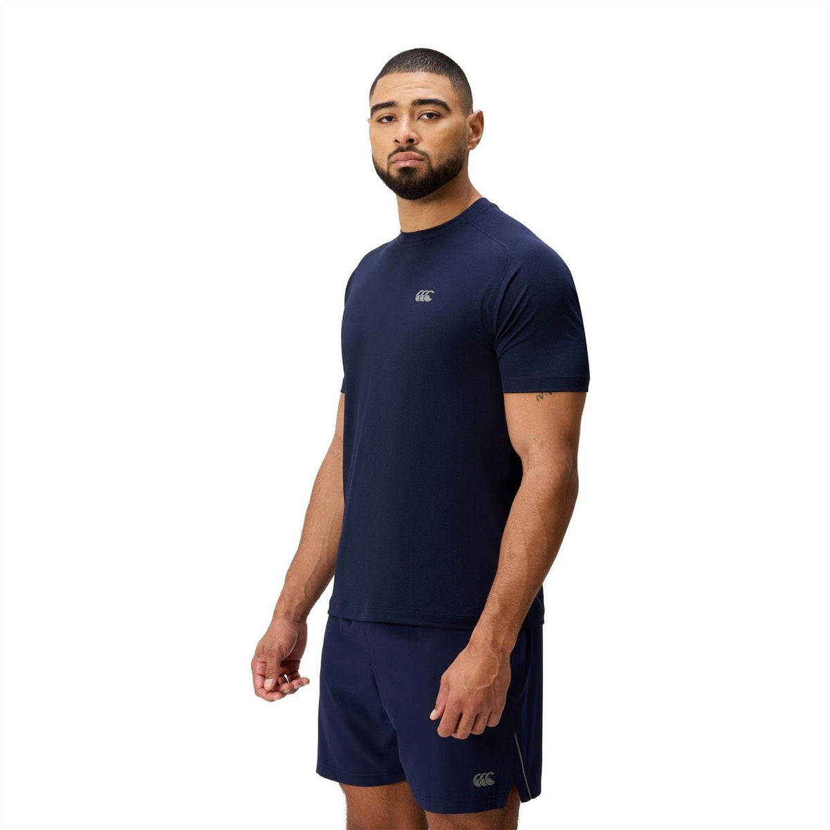 Navy - Side - Canterbury Mens Tempo Short-Sleeved T-Shirt