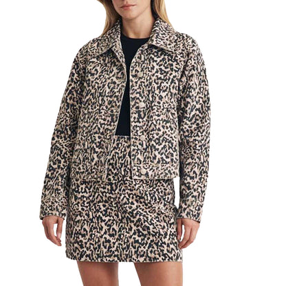Brown - Lifestyle - Nobody´s Child Womens-Ladies Frankie Leopard Print Denim Jacket