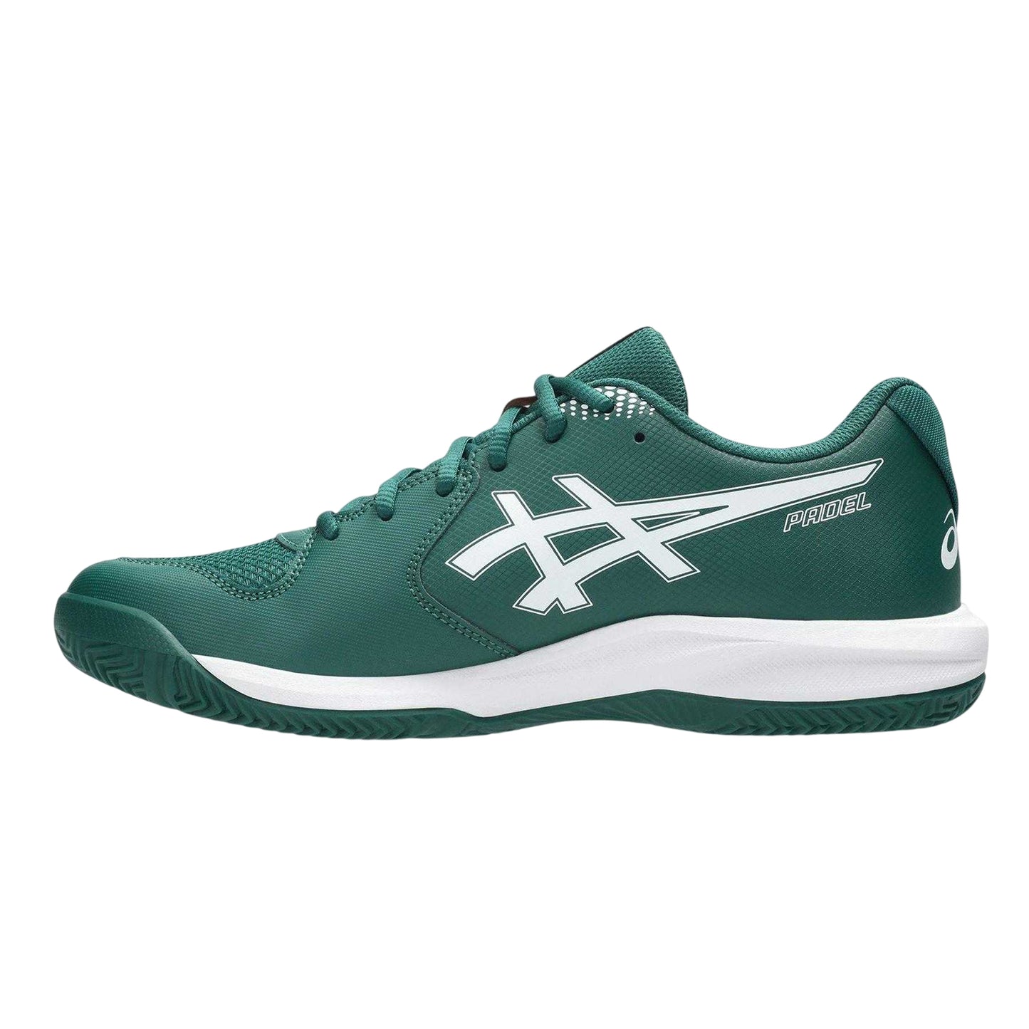 Green - Side - Asics Mens Dedicate 9 Leather Trainers