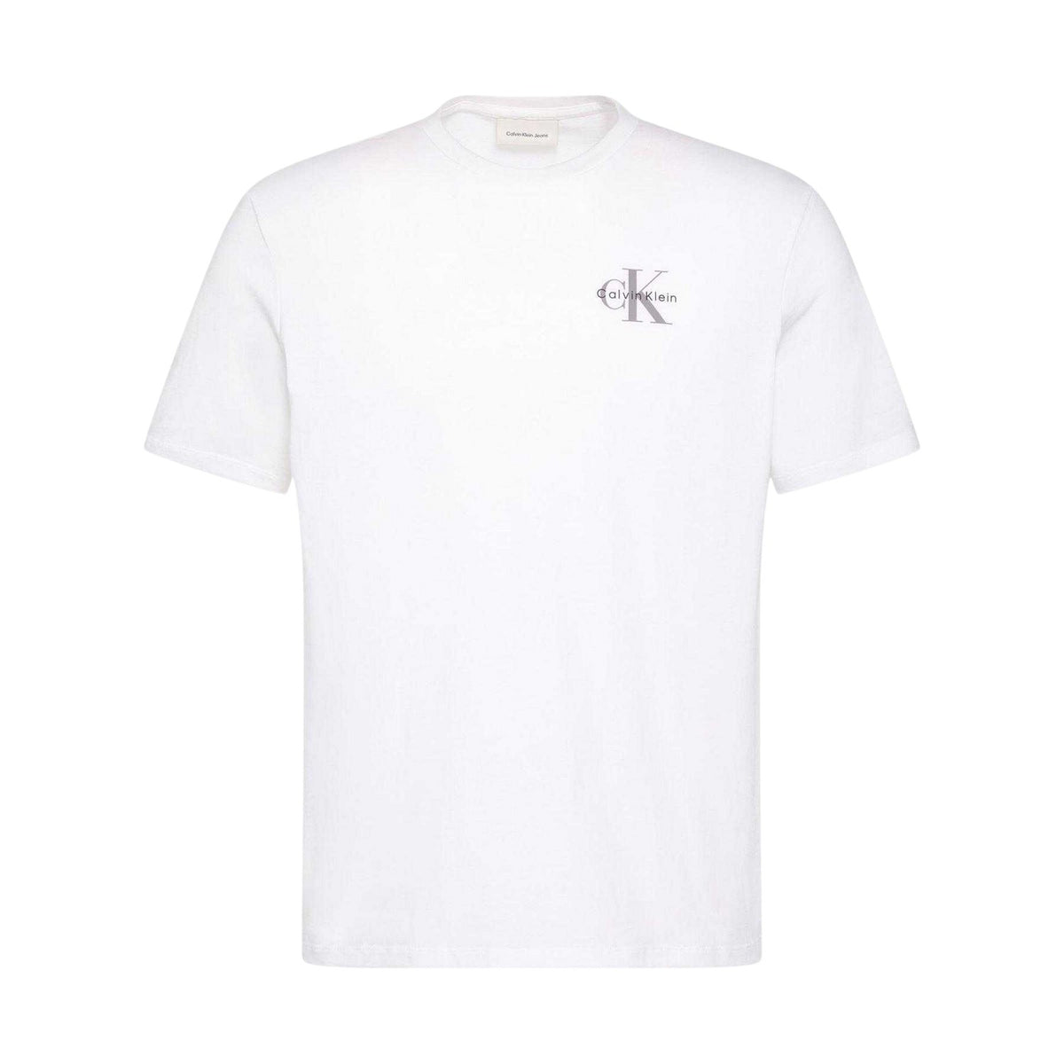 Bright White - Front - Calvin Klein Mens Micro Logo T-Shirt