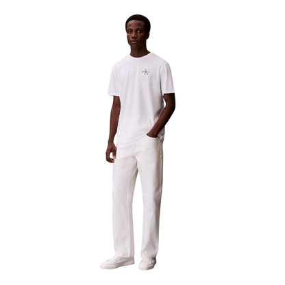 Bright White - Lifestyle - Calvin Klein Mens Micro Logo T-Shirt
