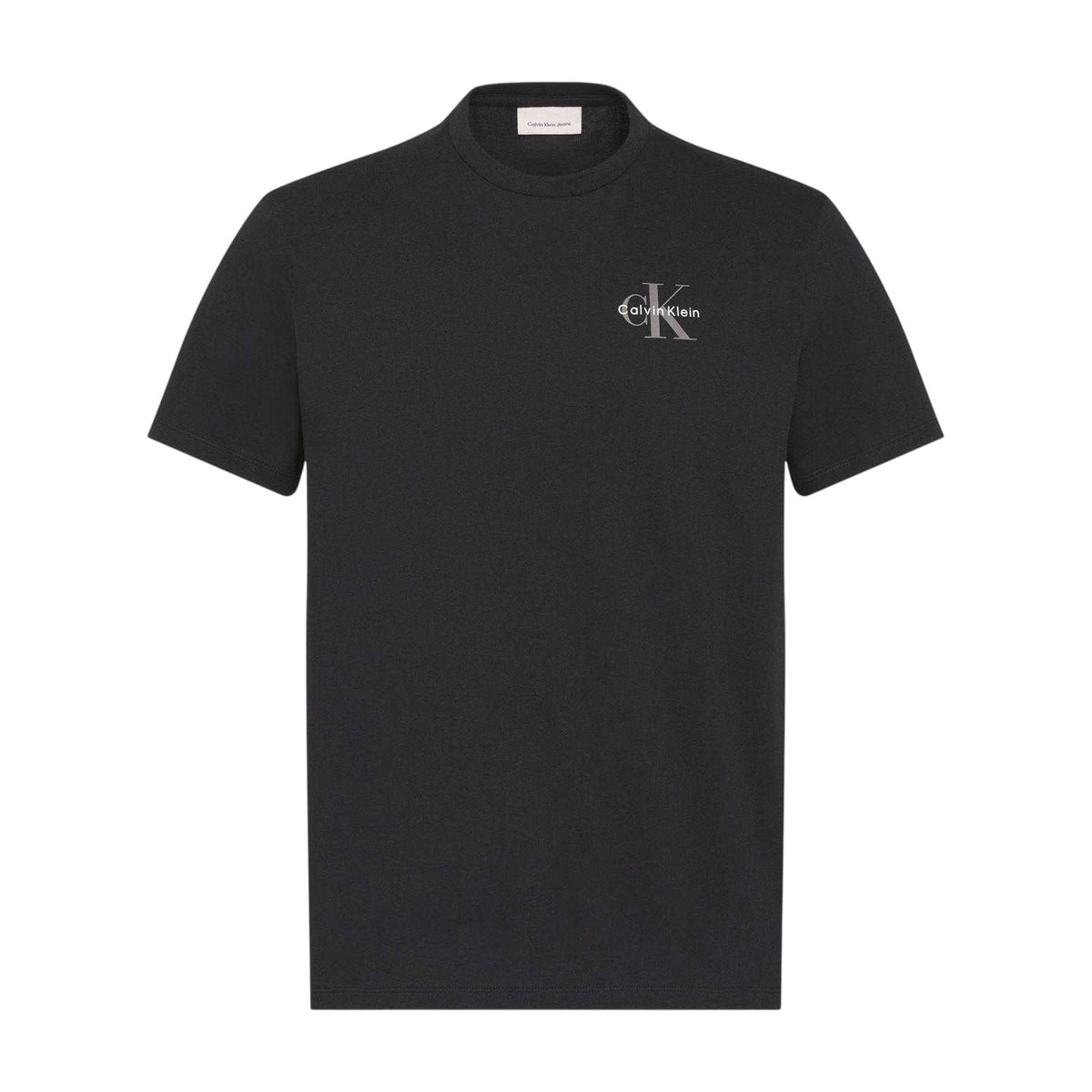 Black - Front - Calvin Klein Mens Micro Logo T-Shirt