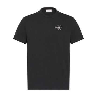 Black - Front - Calvin Klein Mens Micro Logo T-Shirt