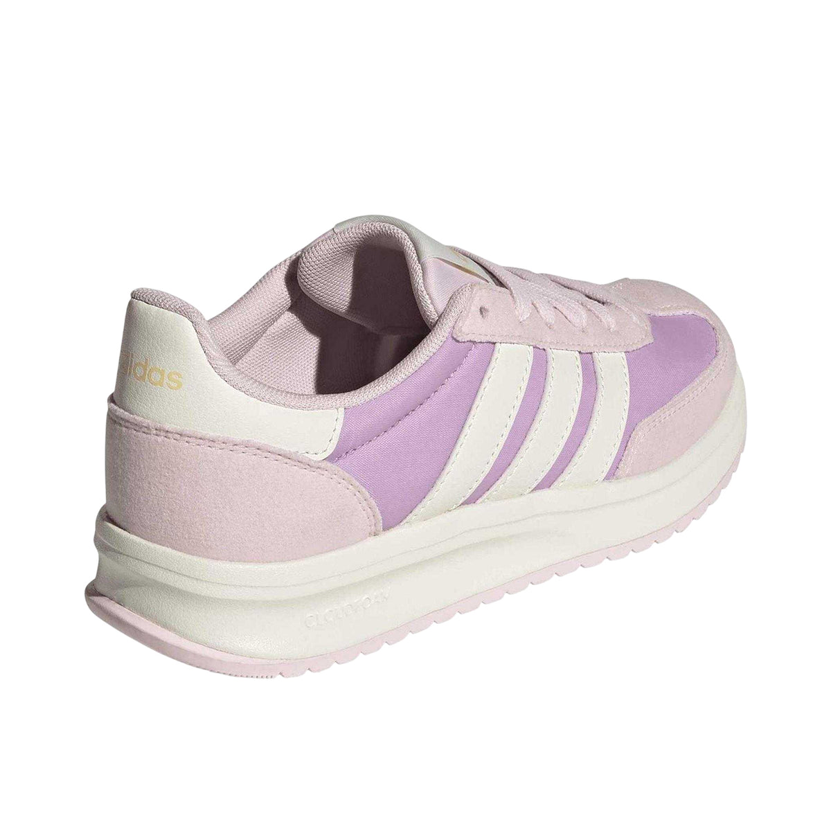 Off White-Pink - Back - Adidas Womens-Ladies Run 70s 2.0 Suede Trainers